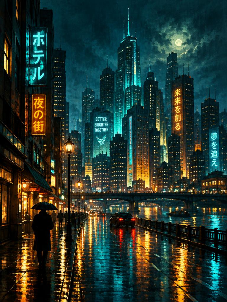 Neon skyline